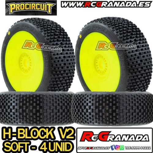 RUEDAS PROCIRCUIT H-BLOCK V2 PEGADAS C2 (SOFT) 4UND