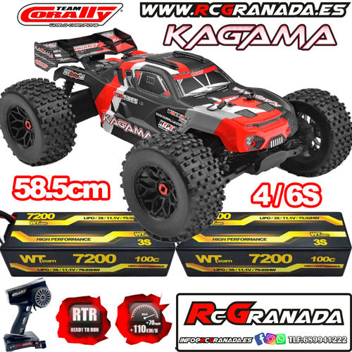 PACK TEAM CORALLY KAGAMA XP 6S BRUSHLESS RTR ROJO