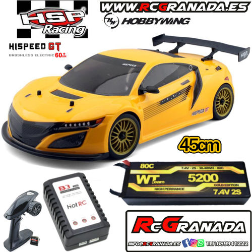 COCHE TOURING HSP GT PRO 1/10 RTR BRUSHLESS LIPO PACK AM