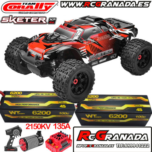 CORALLY MONSTER TRUCK SKETER XP 4S RTR + 2X LIPO 6200 4S